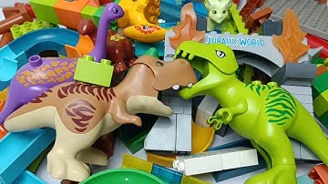 Satisfying Building Blocks ASMR Marble Run #291 animals Dinosaurs and other animals Live 3