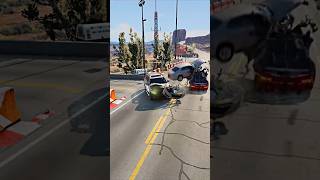 Insane Car Flip Crash 😱 | AI Simulation Gone Wrong #shorts