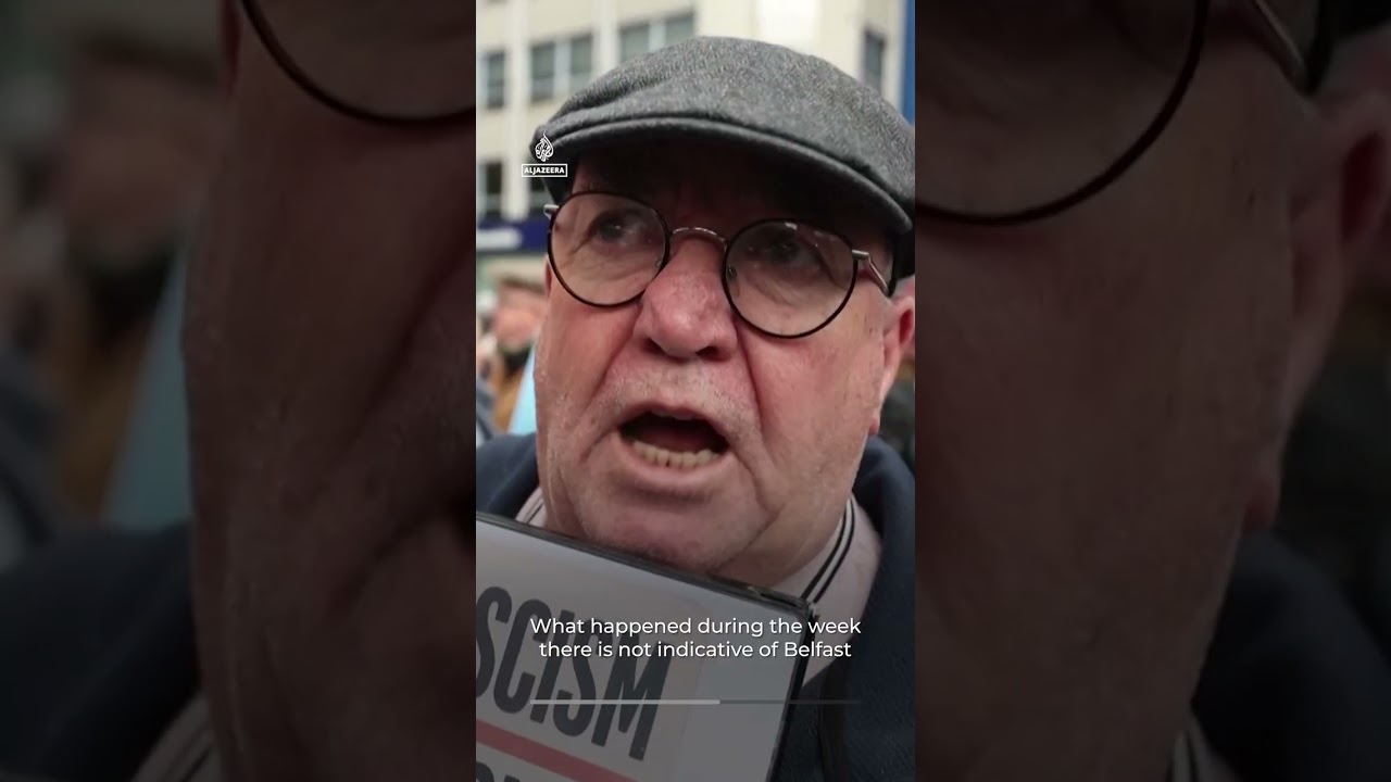 Thousands attend anti-racism rally in Belfast | AJ #shorts