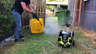 Testing Ryobi cordless electric battery 