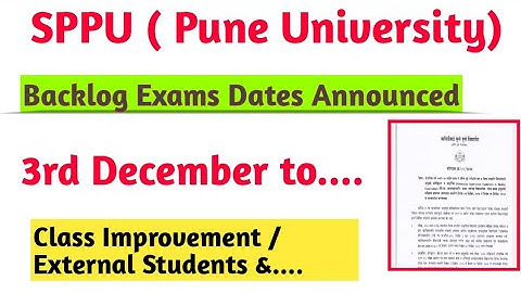 SPPU Backlog Exam News 2020 | Exam Dates Announced | Toshib Shaikh