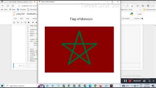 flag of Morocco || Python turtle library || Python for beginners #poojapatel #chiki1601 Net Worth