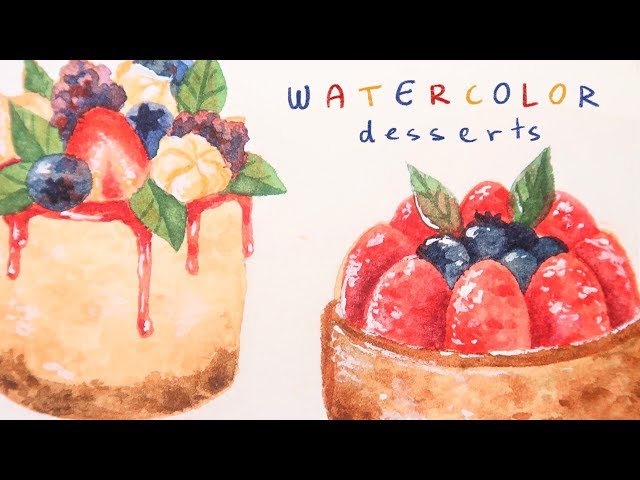 Painting Watercolor Desserts