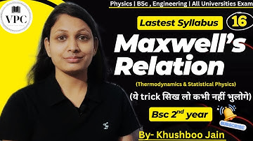 Maxwells Relation | thermodynamics | BSc #physics #engineering #bsc