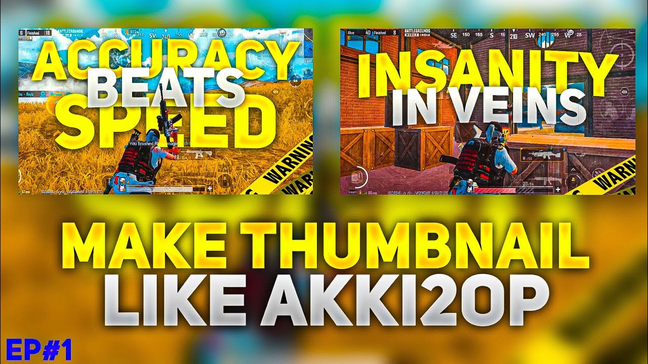 MAKE THUMBNAIL LIKE AKKI2OP ON ANDROID | THUMBNAIL MAKING EP#1 @Akki2op Gaming