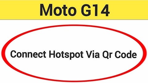 How to connect hotspot via QR code, Moto G14 me wireless internet connect kaise karen
