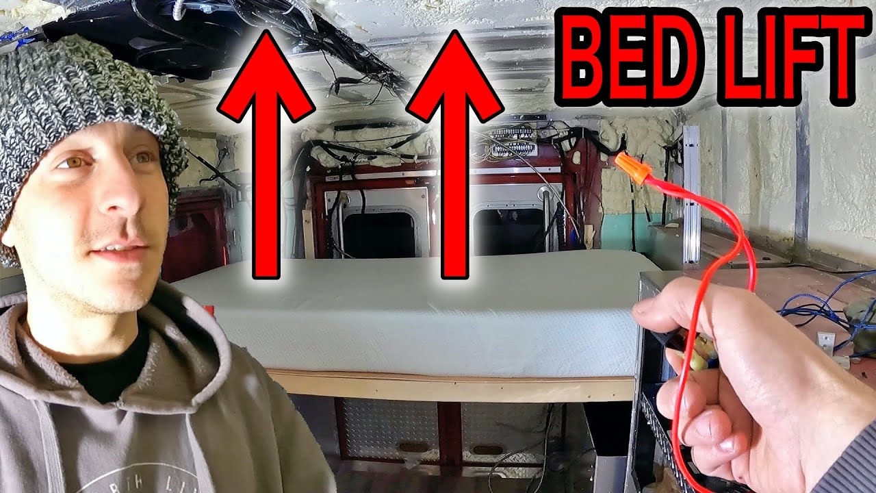 Van Life Bed Lift Ambulance Conversion Episode 5 YouTube