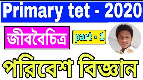 জীববৈচিত্র ।। evs class ।। পরিবেশ বিজ্ঞান ক্লাস ।। primary tet evs class ।।