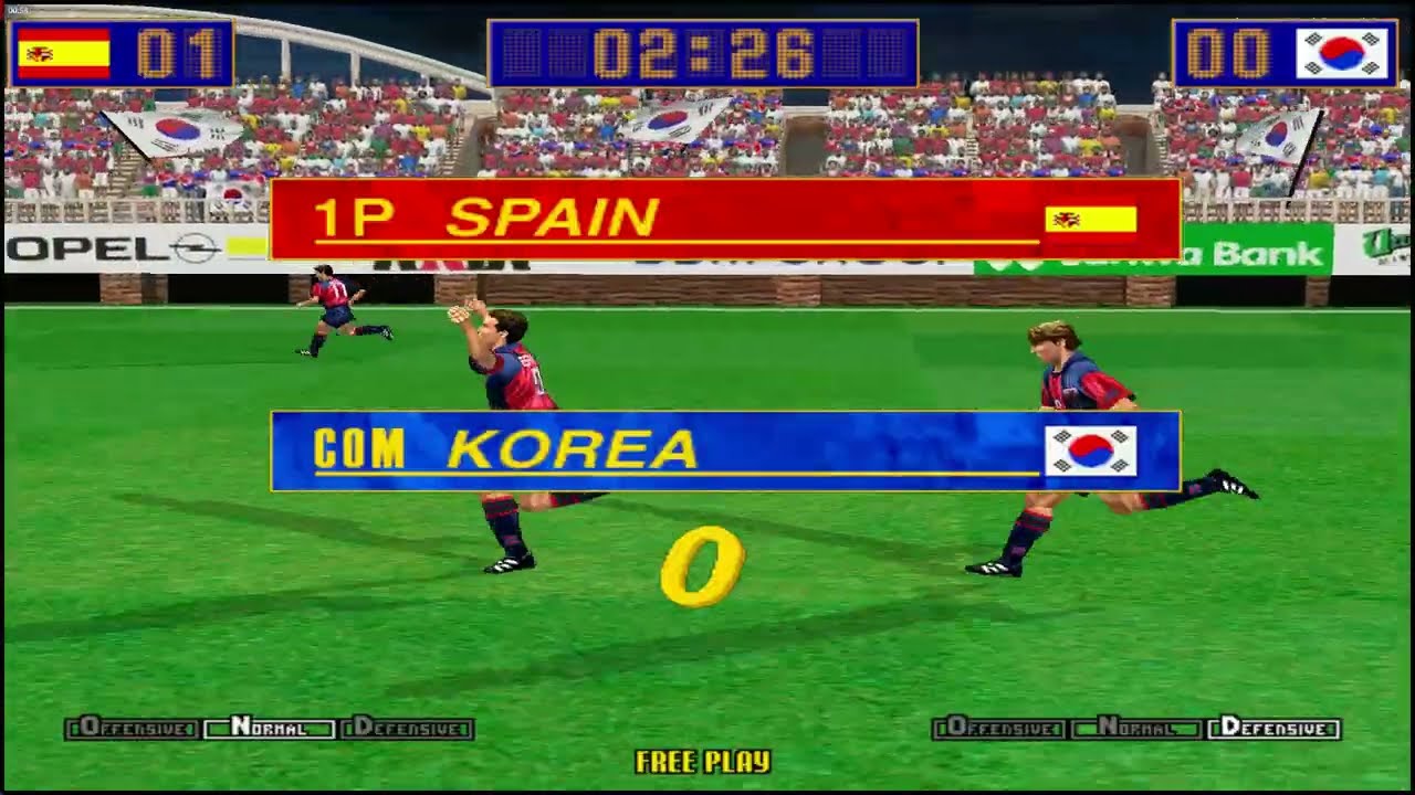 Virtua Striker 2 ver. '97 - SPAIN Playthrough - Arcade Mode