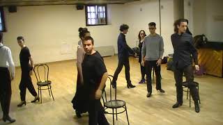 Alumnos Interpretación Teatral Exploran Sobre El Compás Flamenco. Profesora Francisca Murillo, Fani