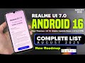 Realme UI 7.0 Android 16 Update News | Realme August 2025 Complete Update List | Important Video 🫡
