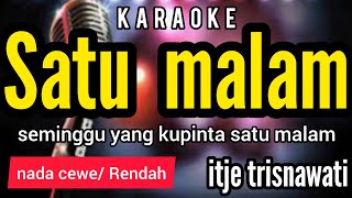 Karaoke Satu Malam  Lirik Nada Cewe