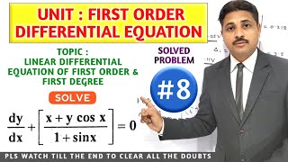 FIRST ORDER DIFFERENTIAL EQUATION | LINEAR DIFFERENTIAL EQUATION WITH CONSTANT COEFFICIENT LECTURE 8