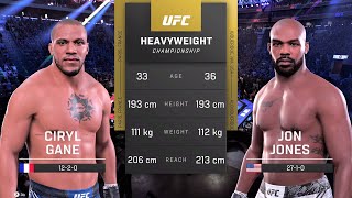 Ciryl Gane vs Jon Jones Full Fight - UFC 5 Fight Of The Night