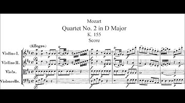Mozart String Quartet #2 K.155 (Full Score)