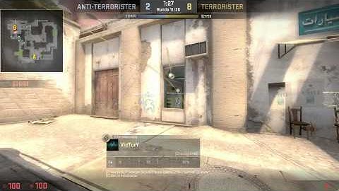 Csgo Sick noscope through the smoke :D