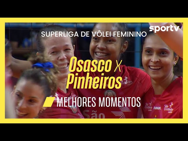 🥇 Pinheiros 1 x 0 Osasco melhores momentos volei feminino, campeon