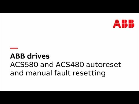 ACS580 and ACS480 autoreset and manual fault resetting