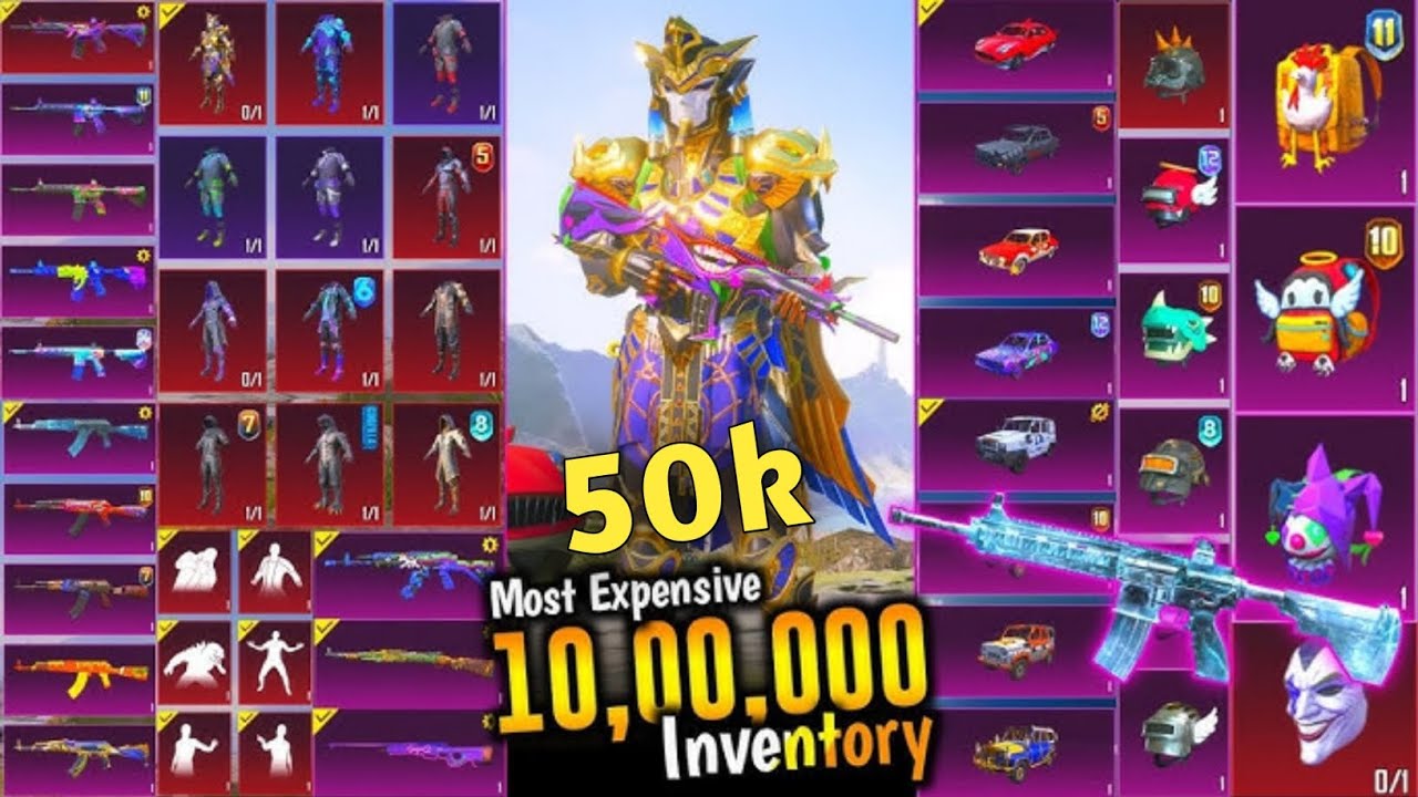 PUBG ID FOR SALE 50K |M416 FOOL MAX WITH 2 MUMMY SET 