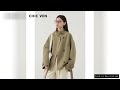 CHIC VEN Women's Double-sided Belt Woolen Coat Short Loose Overcoat Solid Female Outerwear Woman Jac