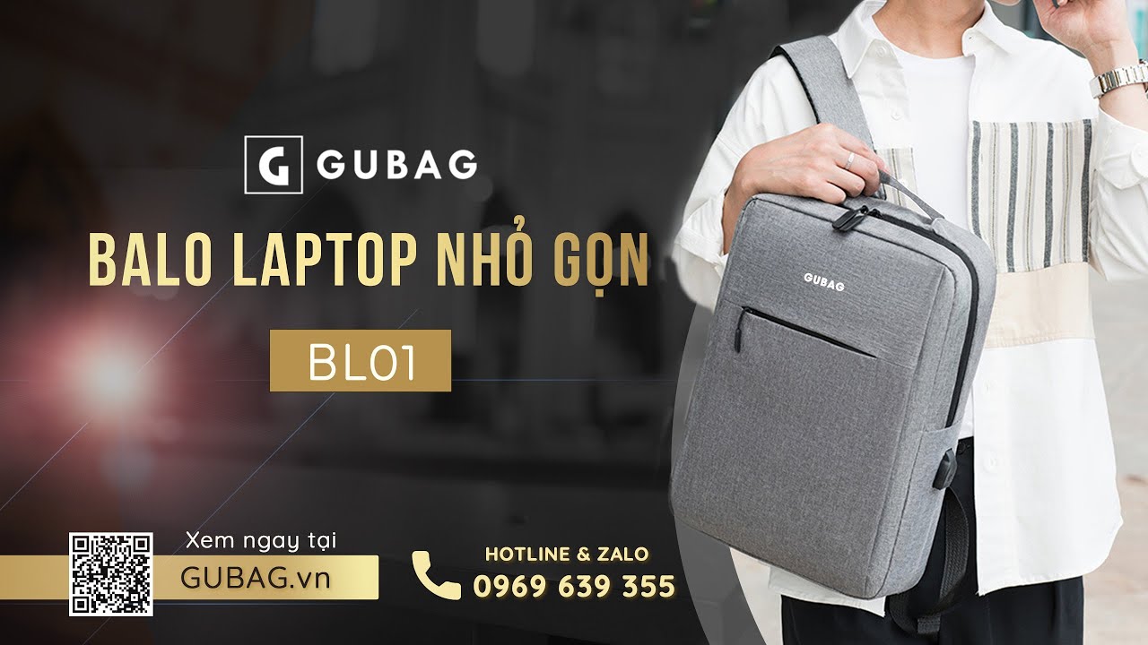 Balo Laptop 13 inch – 14 inch – 15,6 inch GB-BL01 nhỏ gọn