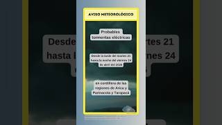 #Avisos meteorológicos para #Chile - 24/04/2026 #vientos #tormentaeléctrica