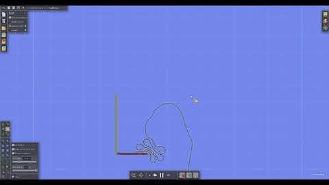 Chain Fountain simulated in Algodoo