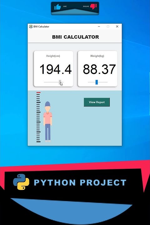 BMI calculator using python | Gui Tkinter Project😍😍 - YouTube