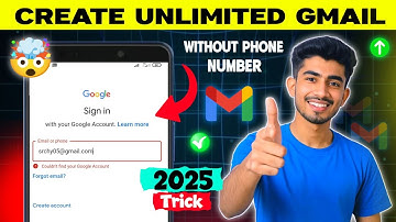 Create unlimited gmail account without mobile verification || Unlimited gmail create method 2025 🤯