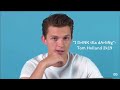 tom holland being a sassy brit for 2 minutes and 53 seconds straight