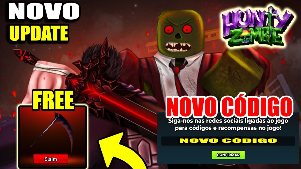 NOVO CÓDIGO + NOVA CLASSE DE ARMA CHEGANDO NO UPDATE DO HUNTY ZOMBIE ...