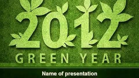 Green Year PowerPoint Template by PoweredTemplate.com