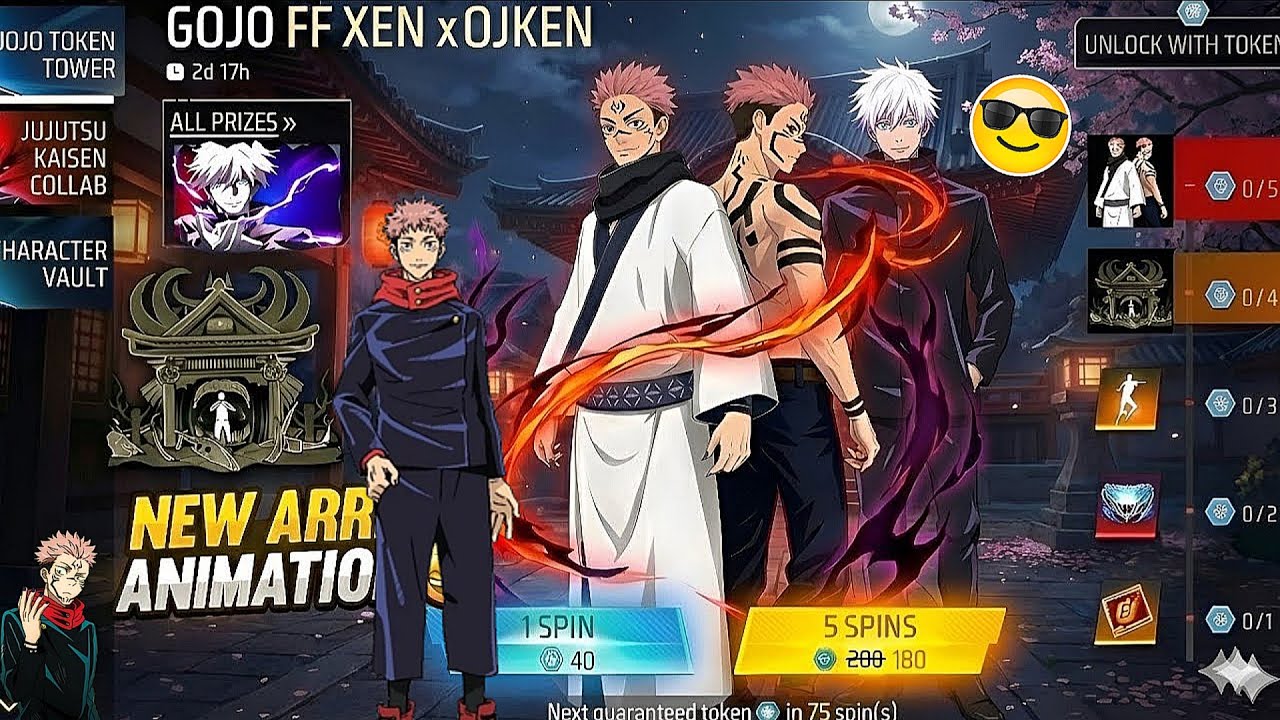 😍Jujutsu Kaisen Event Free Rewards 💥😮| sukuna bundle review | free fire new event | ff new event 