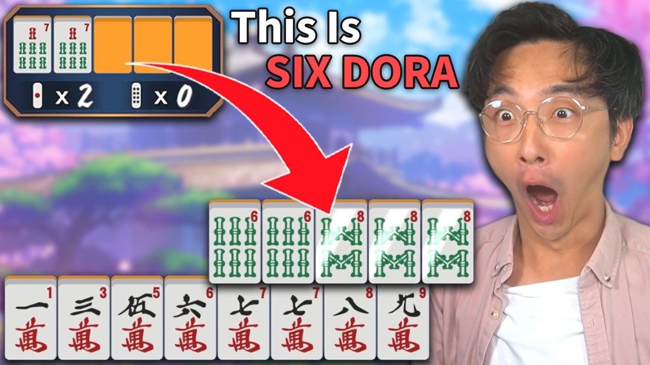 A GODLIKE Riichi With SIX Dora Saves Me In The Nick Of Time [Mahjong Soul]