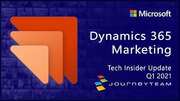 Dynamics 365 Marketing | Tech Insider Update 1Q 2021   Microsoft Business Strategies | JourneyTEAM