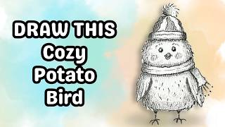 Draw the CUTEST Potato Bird Ever 🥔 (Step-by-Step)