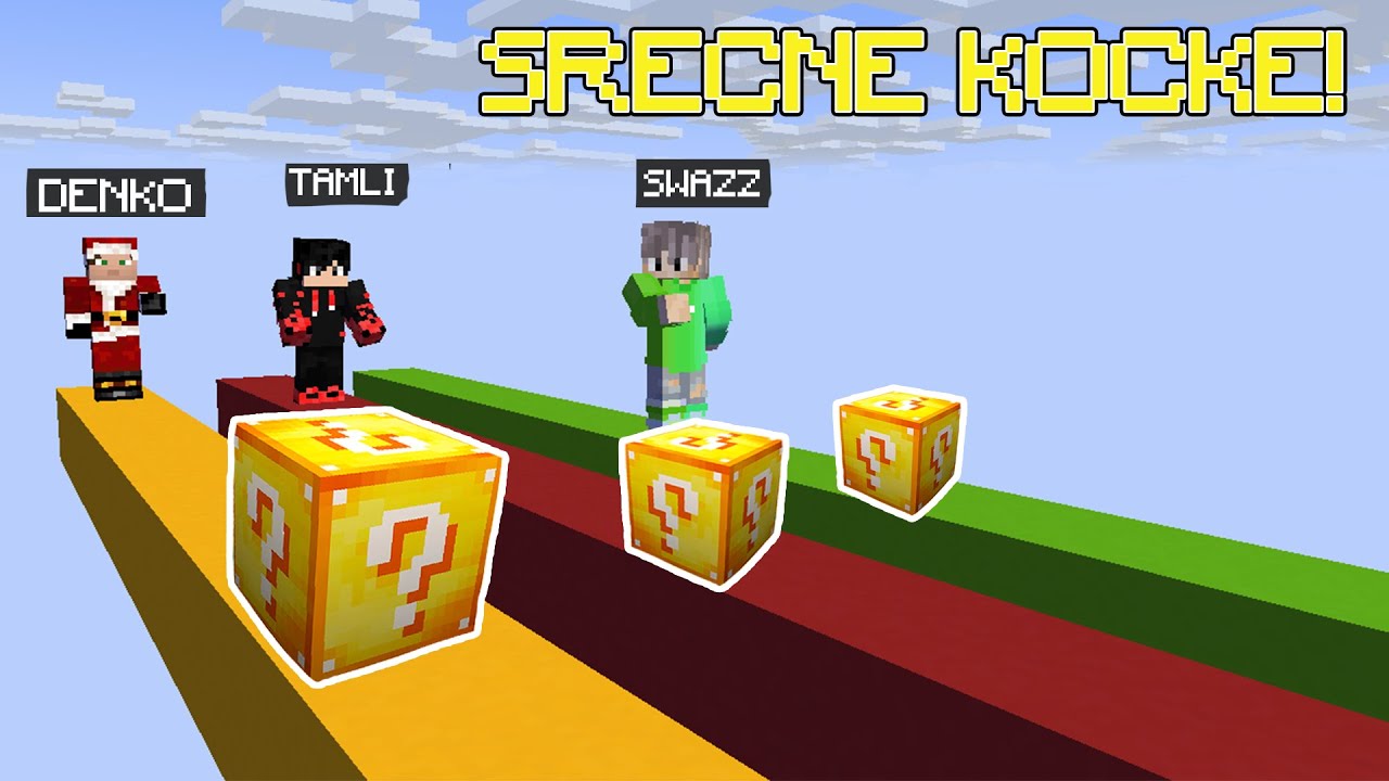 Dirka SREČNIH KOCK v MINECRAFTU!
