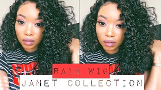 Janet Collection Brazillian Scent Human Hair Blend Lace Front Rain Wig