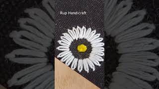 Flower Embroidery  Very Easy lazy daisy and French Knot Stitch Flower Embroidery Tutorial shorts