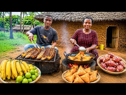 Americans Have NEVER Seen This African Village Breakfast 😱🔥 Plantains, Mahamri & Tamarind Porridge 