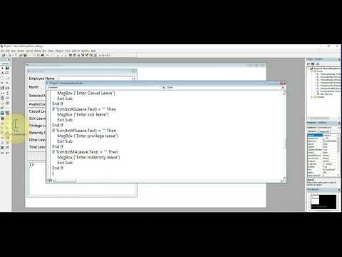 Visual basic 6.0 | Payroll Project 'frmLeaveAvailed miscellaneous 2' | CodeLearning