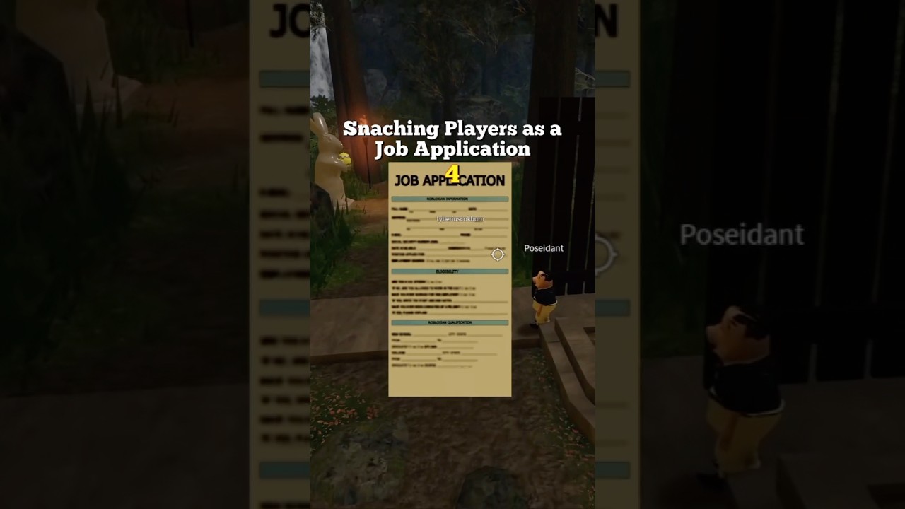 Snaching Players as a Job Application 4 
