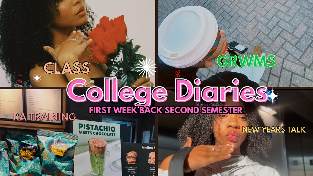 COLLEGE DIARIES — first week back second semester 📚✏️ RA TRAINING | CLASS | MORNING ROUTINE ..