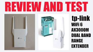 TP-Link RE705X WiFi 6 AX3000Mbps WiFi Extender Booster review and test.