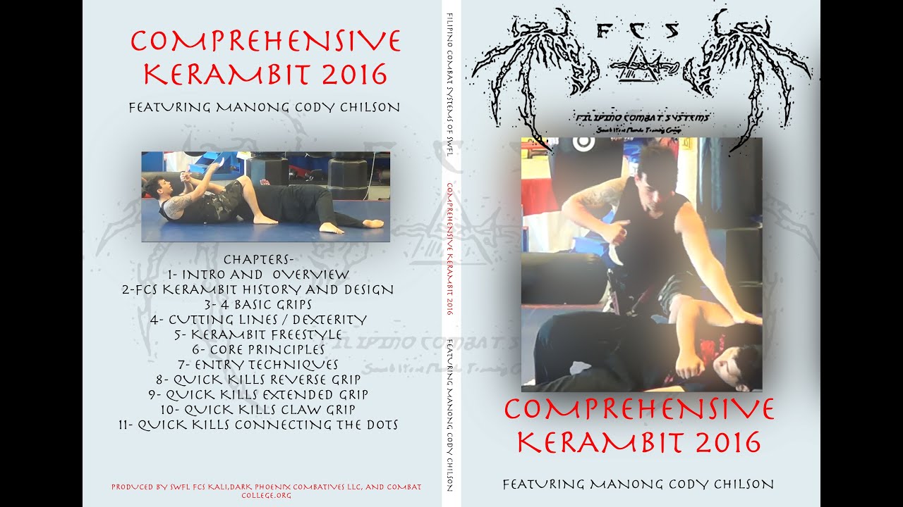 FCS Kali Comprehensive Kerambit 2016 DVD Featuring Manong Cody Chilson