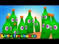 10 зеленый бутылки | музыка для малышей | Little Treehouse Russia | мультфильмы для детей