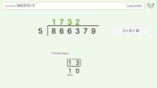 Full Long Division Problem 866379/5: Step-by-Step Video Solution Guide