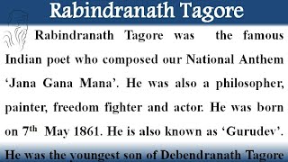 Rabindranath Tagore Essay in English | Rabindranath Tagore biography English writing Essay on Tagore