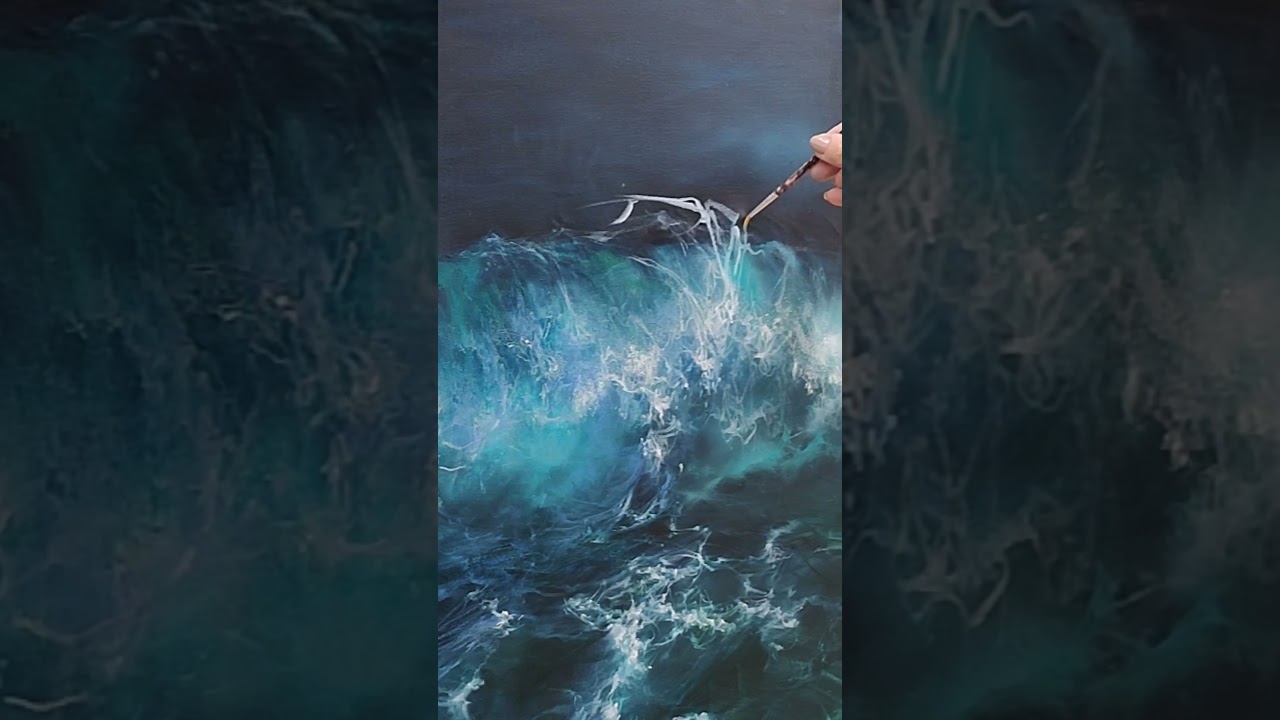 Painting a crashing wave 