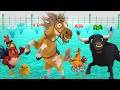 Ei pollito pió 3d Trakter ।EI pollito/granja de la vaca Rimix pió